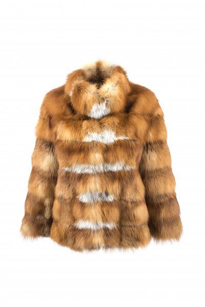 Меховое пальто из лисы, код 22120