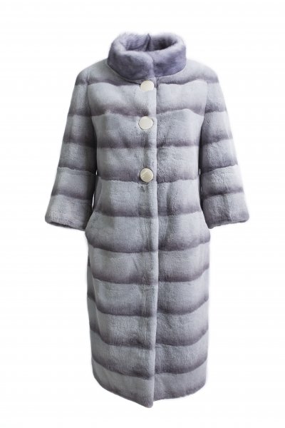 Меховое пальто из кролика, код 17214