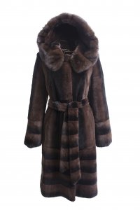Меховое пальто из кролика, женская коллекция 17270
