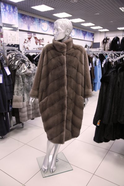 Меховое пальто из норки, код М-090