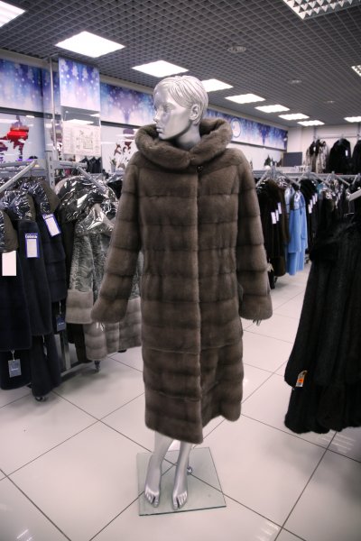 Меховое пальто из норки, код M-023-T