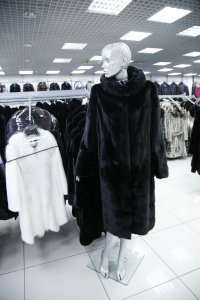 Меховое пальто из норки, женская коллекция 15909М